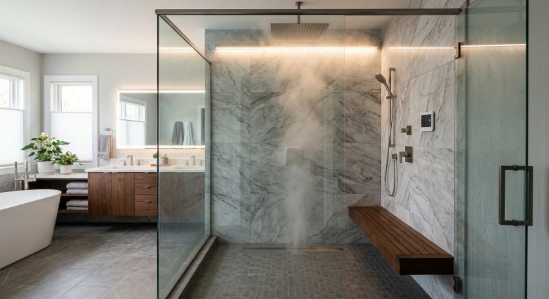 Granite Shower Installation in Monticello, IN